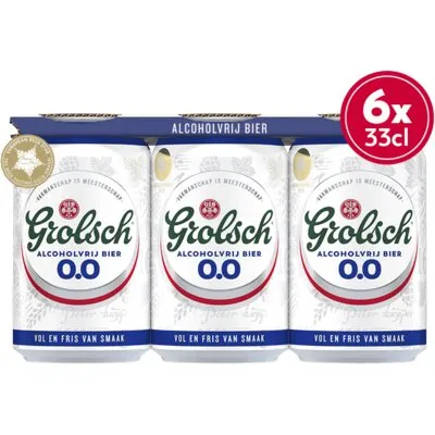 Grolsch Pilser alcoholvrij bier 0.0 6-pack