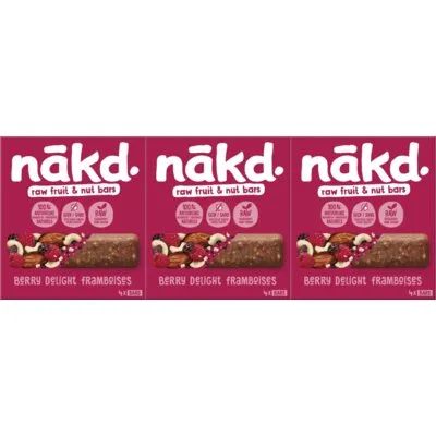 Nakd Berry delight bars 3-pack