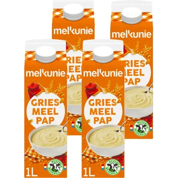 Melkunie Griesmeelpap pakken 4 × 1 l