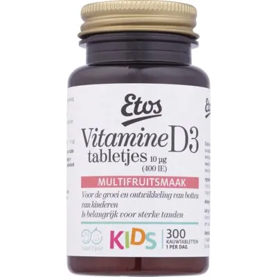 Etos Kids vitamine D tabletjes multifruit
