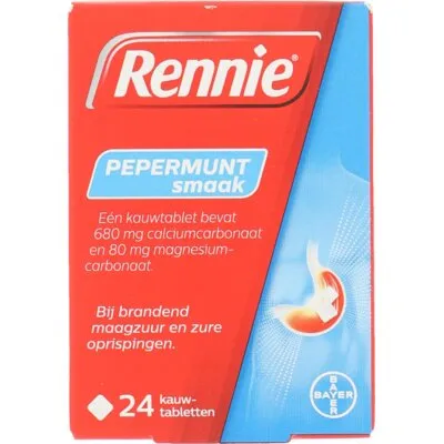 Rennie Pepermunt smaak kauwtabletten