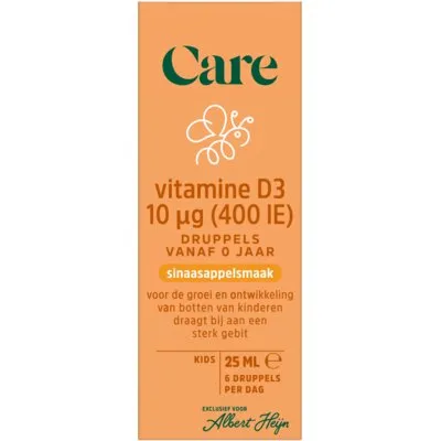 Care Vitamine D3 10µg druppels