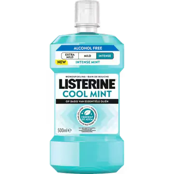 Listerine Mondspoeling Cool Mint op Basis van Essentiële Oliën 500 ml