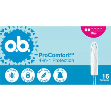 o.b. ProComfort 4-in-1 Protection Mini Tampons 16 Stuks