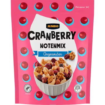 Jumbo Cranberry Notenmix Ongezouten 200 g