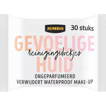 Jumbo Gezichtsreinigingsdoekjes voor de Gevoelige Huid 30 Stuks