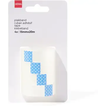 HEMA Plakband 15 mm x 20 m 4 Stuks