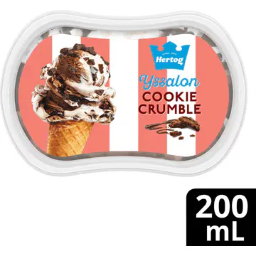 Hertog IJssalon Mini IJs Cookie Crumble 200 ml