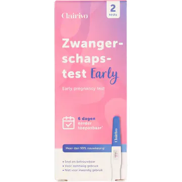 Clairivo Early Zwangerschapstest, 2 stuks