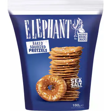 Elephant Baked Squeezed Pretzels Sea Salt 180 g