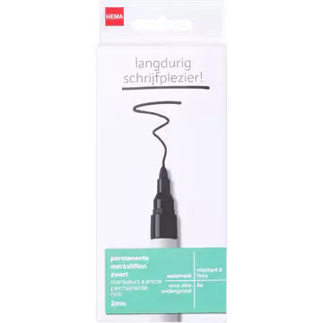 HEMA Permanente Merkstiften Zwart 4 x 3 ml