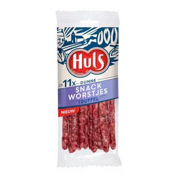 Huls Dunne Snackworstjes Truffel 55g