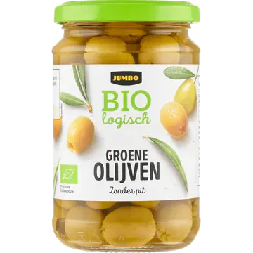 Jumbo Biologisch Groene Olijven Zonder Pit 300 g