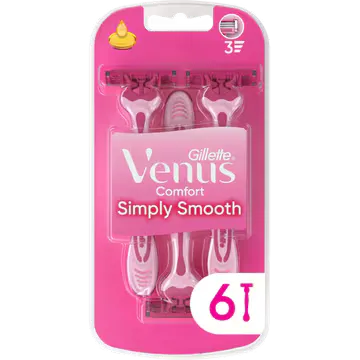 Gillette Venus Comfort Smooth Scheermessen, Pak Van 6