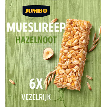 Jumbo Mueslireep Hazelnoot 6 Stuks