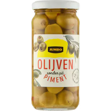 Jumbo Olijven Zonder Pit Piment 220 g