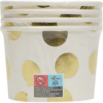 HEMA Bakjes Gouden Stip 4 Stuks
