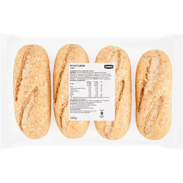 Merkloos Jumbo - Pistolets Bruin - 4 Stuks