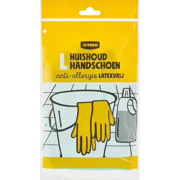 Jumbo Huishoudhandschoenen Latexvrij L 1 Stuk