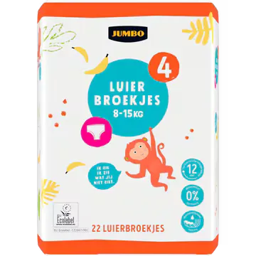 Jumbo Luierbroekjes Maat 4 8-15 kg 22 Stuks