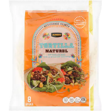 Jumbo Tortilla Naturel 8 Stuks