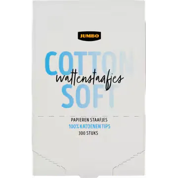 Jumbo Cotton Soft Wattenstaafjes 300 Stuks