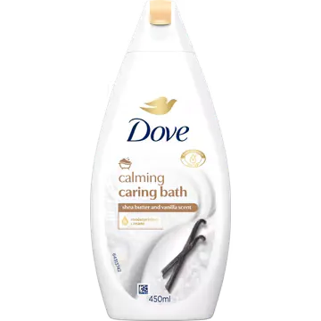 Dove Calming Caring Bath Badcrème Sheaboter & Vanille 450 ml
