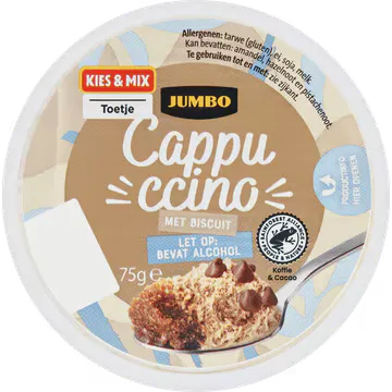 Jumbo Cappuccino Mousse met Biscuit 75g - Bevat Alcohol