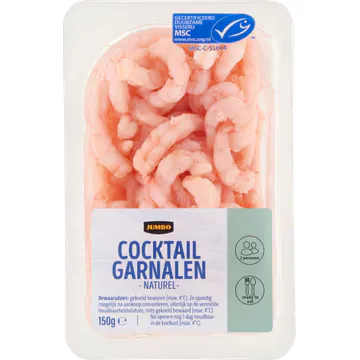 Jumbo Cocktail Garnalen Naturel 150 g
