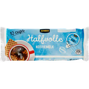 Jumbo Halfvolle Koffiemelk Cups 10 Stuks