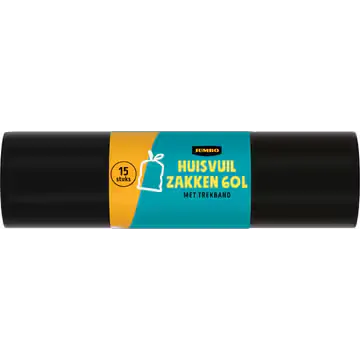 Jumbo Huisvuilzakken 60 L met Trekband 15 Stuks