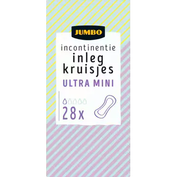 Jumbo Incontinentie Inlegkruisjes Ultra Mini 28 Stuks