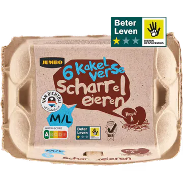 Jumbo Scharreleieren M/L 6 Stuks