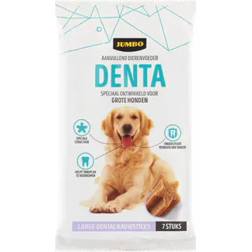 Jumbo Aanvullend Dierenvoeder Denta Large Dental Kauwsticks 7 Stuks 270 g