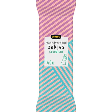 Jumbo Maandverband Zakjes Geurdicht 40 Stuks