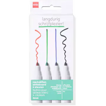 HEMA Langdurig Schrijfplezier! Whiteboard Merkstiften 4 Stuks