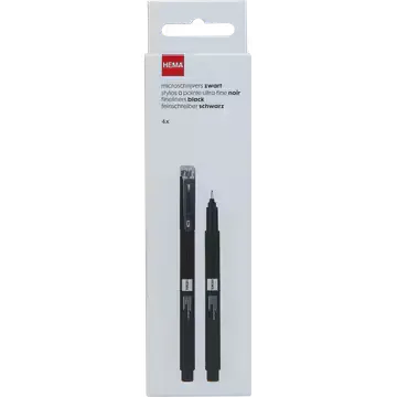 HEMA Microschrijvers Zwart 4 Stuks