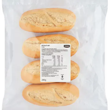 Merkloos Jumbo - Diepvries Pistolets Wit - 4 Stuks