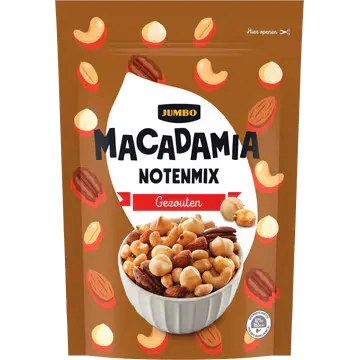 Jumbo Macadamia Notenmix Gezouten 200 g