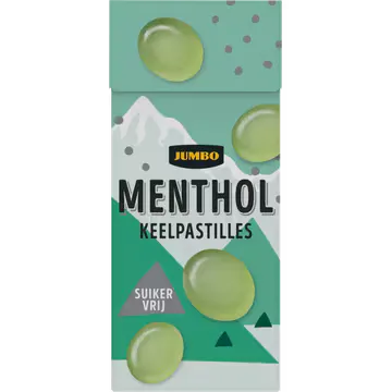 Jumbo Menthol Keelpastilles Suikervrij 100 g