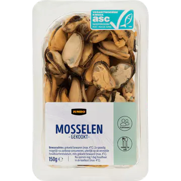 Jumbo Mosselen Gekookt 150 g