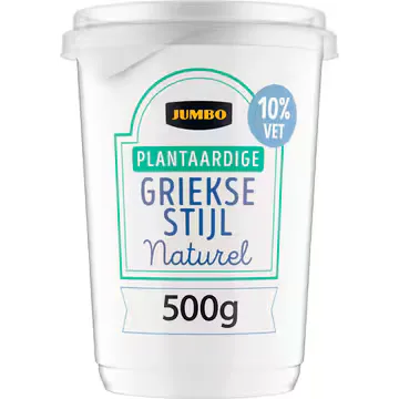 Jumbo Plantaardige Griekse Stijl Naturel 10% Vet 500 g