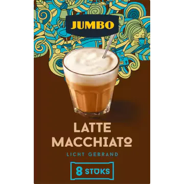 Jumbo Oploskoffie Latte Macchiato 8 Stuks