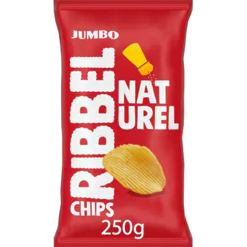 Jumbo Ribbelchips Naturel 250 g