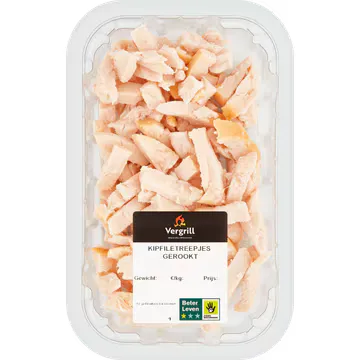 Vergrill Kipfiletreepjes Gerookt 120 g