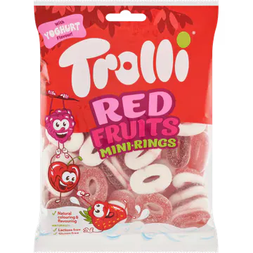 Trolli Red Fruits Mini-Rings Gom 200 g