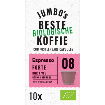 Jumbo's Biologische Koffiecups 08 Espresso Forte 10 Stuks