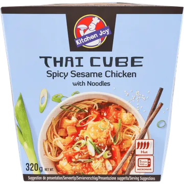 Kitchen Joy Thai Cube Thai Cube Spicy Sesame Chicken met Noedels 320g