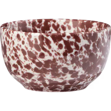 Hema Schaaltje mini 7cm bordeaux speckle