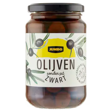 Jumbo Zwarte Olijven Zonder Pit 340 g